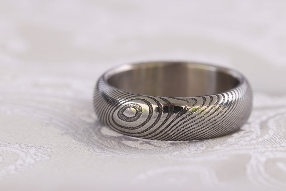 6mm pattern traditional style damasteel band!