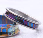 Channel Grayson ZrTi ring 2mm - 7mm wide timascus zrti ring women's timascus ring, women's wedding band