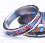 Channel Grayson ZrTi ring 2mm - 7mm wide timascus zrti ring women's timascus ring, women's wedding band