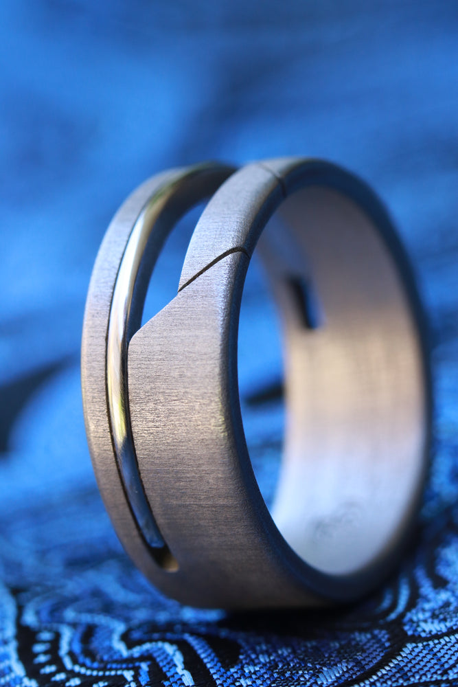17 "SPECIE" handmade stainless steel ring (not casted) hypoallergenic ring,  metal art, mens rings