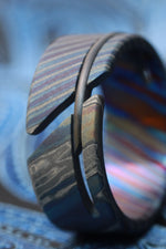 NEW ZRTI HYBRID*** Black Timascus ring 9mm , timascus ring, mokuti ring, colorful ring, hypoallergenic jewelry, Zirconium ring, mokuti ring