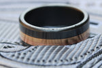 Black Zirconium 14k or 18k customizable ring mens wedding bands Gold rings