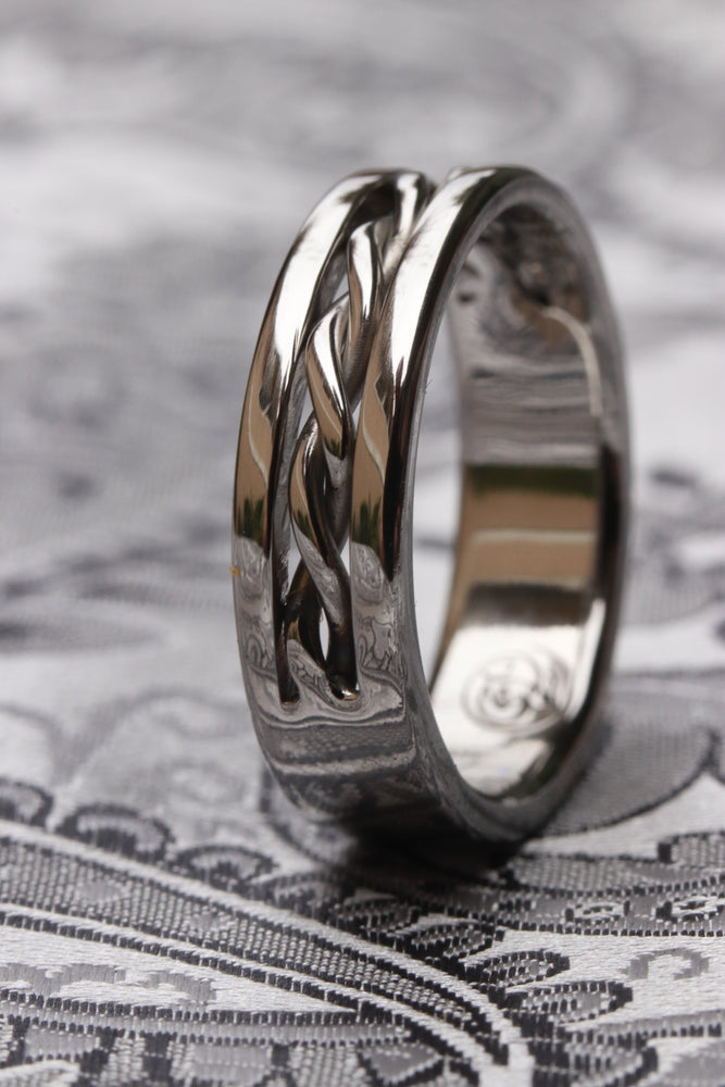 His & Her's "BREGDAN" (hypoallergenic- handmade) stainless steel rings limited edition collection his and hers rings ring set celtic rings