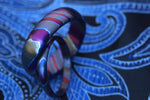 Timascus zrti set 2 rings 2.5mm-9mm wide timascus ring, mokuti ring  black timascus ring