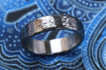 6mm dark black coral Customizable ring! Damascus steel ring, damascus damasteel  ring, genuine damascus men's rings
