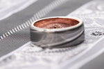 Gold & Stainless Damascus  14k 18k customizable stainless damascus steel ring gold ring