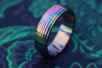 Groovy dragon's breath titanium damascus 6-8mm
