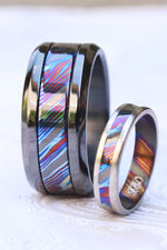 His & hers Grayson Ring set - ZrTi his and hers ring set - 2 rings (Grayson Blk )