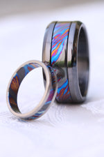 His & hers Grayson Ring set - ZrTi his and hers ring set - 2 rings (Grayson Blk )