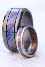 His & hers Grayson Ring set - ZrTi his and hers ring set - 2 rings (Grayson Blk )