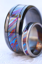 His & hers Grayson Ring set - ZrTi his and hers ring set - 2 rings (Grayson Blk )