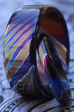 Timascus zrti set 2 rings 2.5mm-9mm wide timascus ring, mokuti ring  black timascus ring