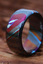 LIMITED EDITION***Solid Black Timascus ring 3mm - 9mm wide timascus ring, mokuti ring zirconium ring titanium ring mens ring