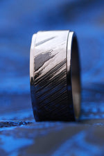 White ZrTi 8-10 mm ZrTi ring timascus ring, mokuti ring
