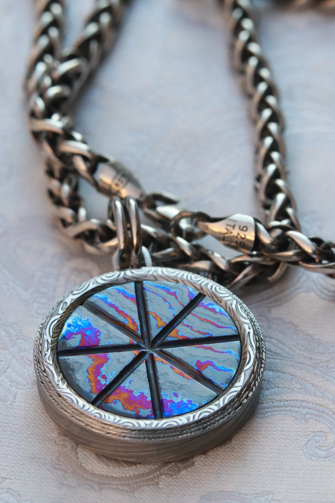 Damasteel & ZrTi - pendant