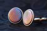 Timascus cufflinks zirconium titanium