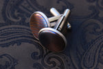 Timascus cufflinks zirconium titanium