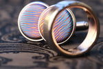 Timascus cufflinks zirconium titanium