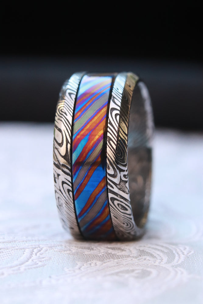 Grayson BLK GRY CRL " Limited Edition Series-10.5mm timascus ring, wedding band