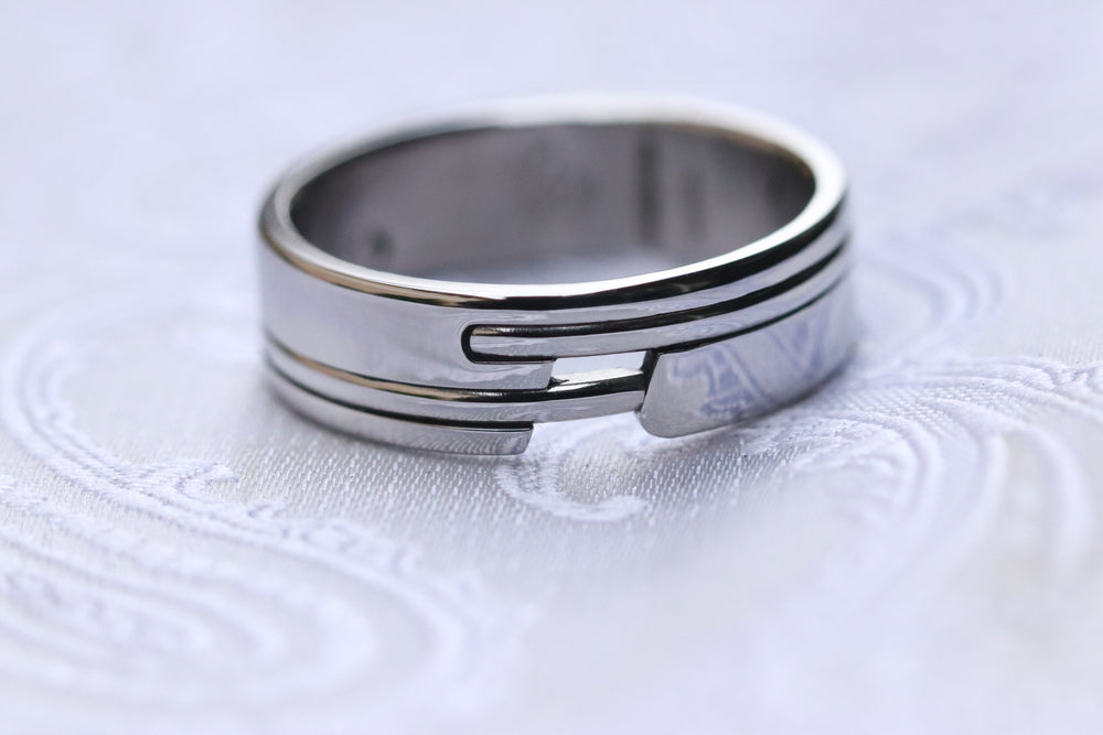 APPROXI2 handmade stainless steel ring (not casted) hypoallergenic rings wedding band women's