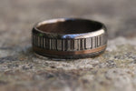 8mm wide black niobium zirconium / damasteel /ZrTi & titanium