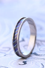 Grayson Channel ZrTi ring 2mm - 7mm wide timascus zrti ring, women's wedding band