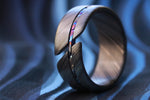 NEW BLACK ZRTI HYBRID*** Black ZrTi ring 9mm , timascus ring, mokuti ring, hypoallergenic jewelry, Zirconium inlay, mokuti ring