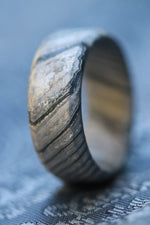 Stone ZrTi 8mm ZrTi ring 3mm-9mm wide timascus ring, mokuti ring