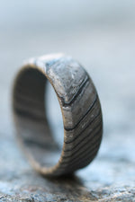 Stone ZrTi 8mm ZrTi ring 3mm-9mm wide timascus ring, mokuti ring