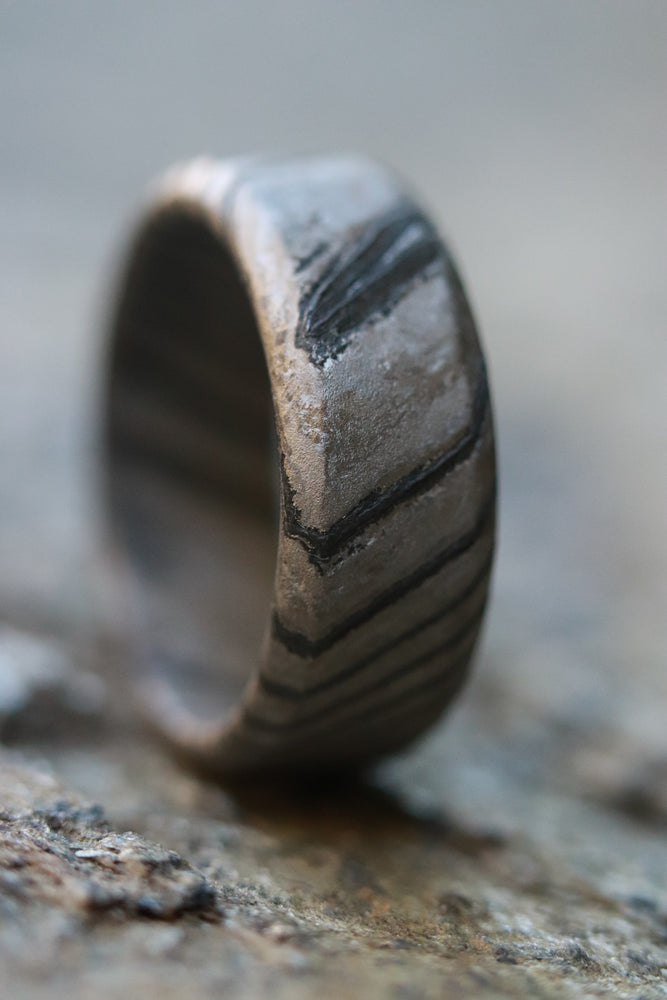 Stone ZrTi 8mm ZrTi ring 3mm-9mm wide timascus ring, mokuti ring