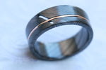 14k rose gold and niobium zirconium damascus hybrid