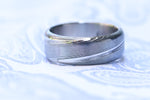 8mm Damascus ring Stainless steel Damascus ring, genuine damascus ring, damascus steel ring, polished damascus mes ring wedding band