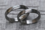 Two Genuine Damascus ring set Stainless Damascus  "TRADITIONAL" woodgrain pattern rings! Damascus steel ring set