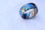 10mm Florescent Timascus ring zirconium titanium / ZrTi 4mm wide florescent timascus ring, mokuti ring (polished finish) black timascus ring zirconium ring
