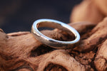 3mm womens Damascus steel ring Platinum & Stainless Damascus damasteel ring natural woodgrain pattern (customizable)