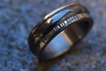 7mm niobium / zirconium domed ring damasteel damascus wedding band for men