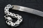 Black diamond & damasteel bracelet, damascus bracelet, customizable bracelet