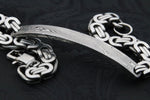 Black diamond & damasteel bracelet, damascus bracelet, customizable bracelet