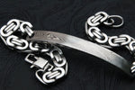 Black diamond & damasteel bracelet, damascus bracelet, customizable bracelet