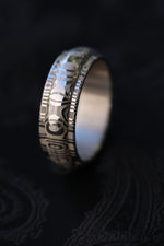 Damascus steel ring, stainless damasteel, mens  rings, hypoallergenic mens wedding customizable unique hand shaped