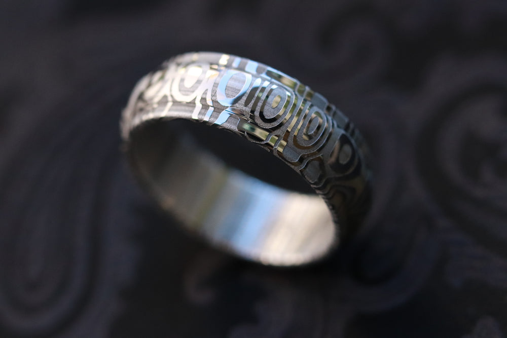 7mm Custom Made, Dome Shaped Silver Ring with Medieval Inspired Engrav –  MagicHands Jewelry