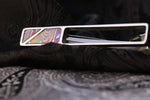 Mokuti tie clip / titanium damascus tie clip, timascus tie clip