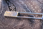 Damascus tie clip / stainless damascus tie clip, damasteel tie clip, tie bar