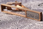 14k rose gold Damascus tie clip / stainless damascus tie clip, damasteel tie clip, tie bar