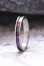 3.5mm Women's Grayson Channel ZrTi ring 2mm - 7mm wide timascus zrti ring, women's wedding band