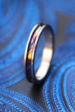 3.5mm Women's Grayson Channel ZrTi ring 2mm - 7mm wide timascus zrti ring, women's wedding band