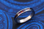 3.5mm Women's Grayson Channel ZrTi ring 2mm - 7mm wide timascus zrti ring, women's wedding band