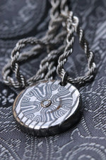 Diamond and Timascus pendant, Niobium Zirconium diamond necklace