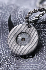 Diamond and Timascus pendant, Niobium Zirconium diamond necklace