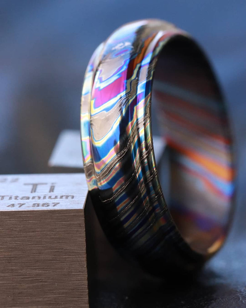 Timascus ZrTi 6-8mm wide band